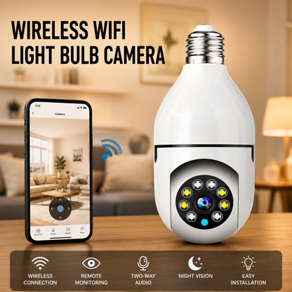 Bulb Camera Wifi 360 Degree Panoramic