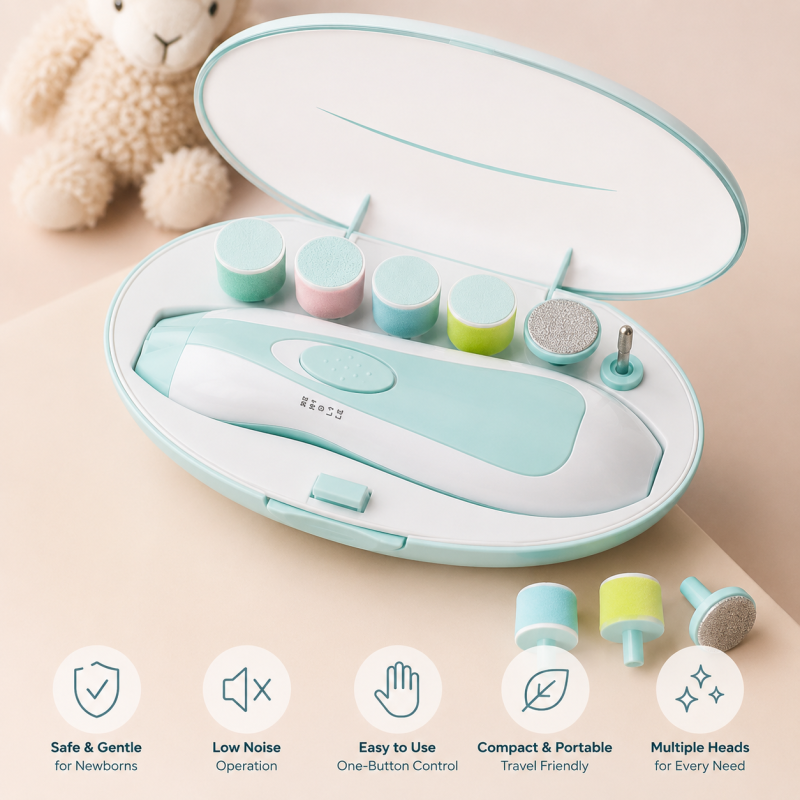Baby Nail Clippers 6 in 1 Electric Baby Nail Trimmer Kit