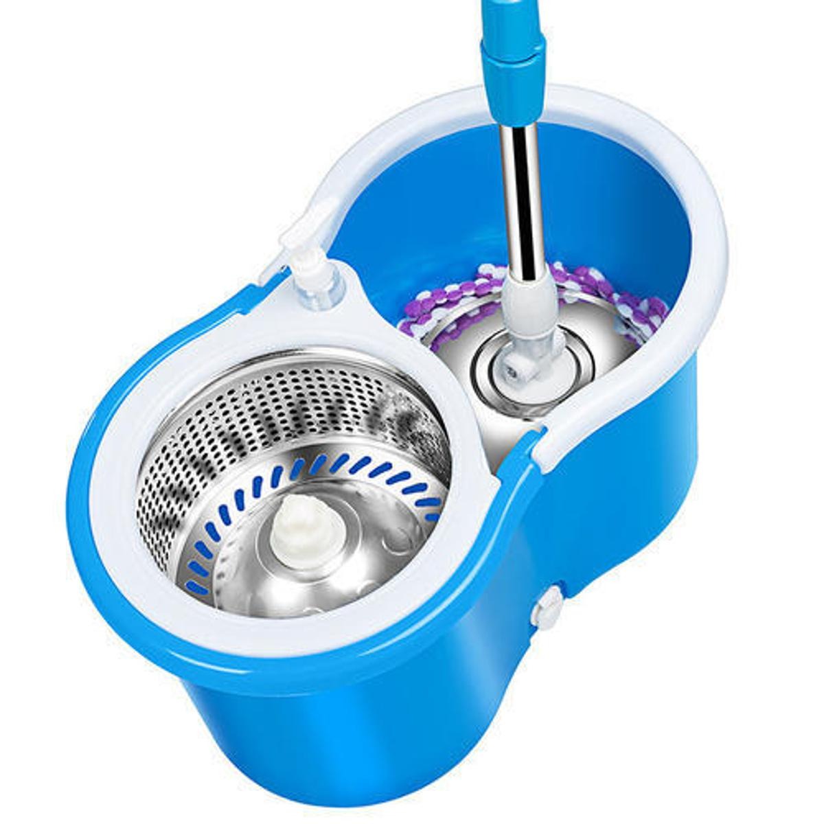 360 Degree Rotating Spin Mop with Stainless Steel Bucket 360 Degree Rotating