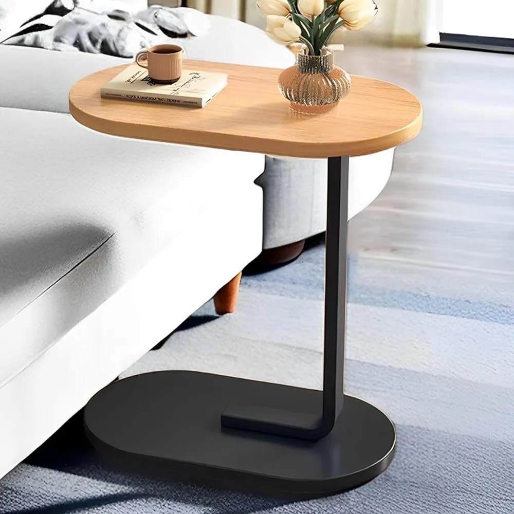 C-Shaped Oval Side Table – Sofa, Laptop & Coffee Table — original image 1