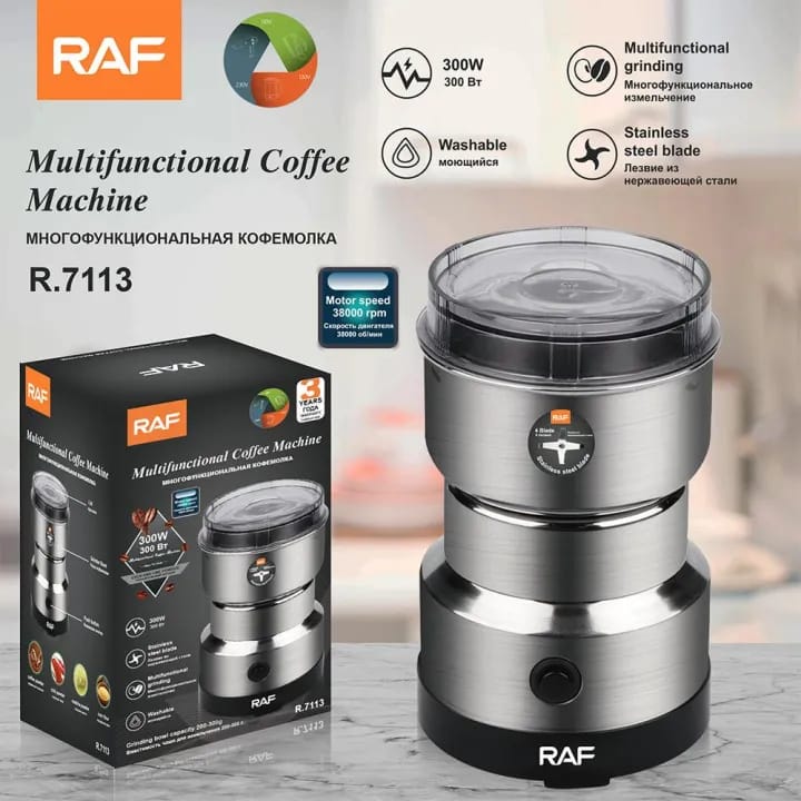 RAF Mini Electric Coffee & Spice Grinder – Stainless Steel — original image 4
