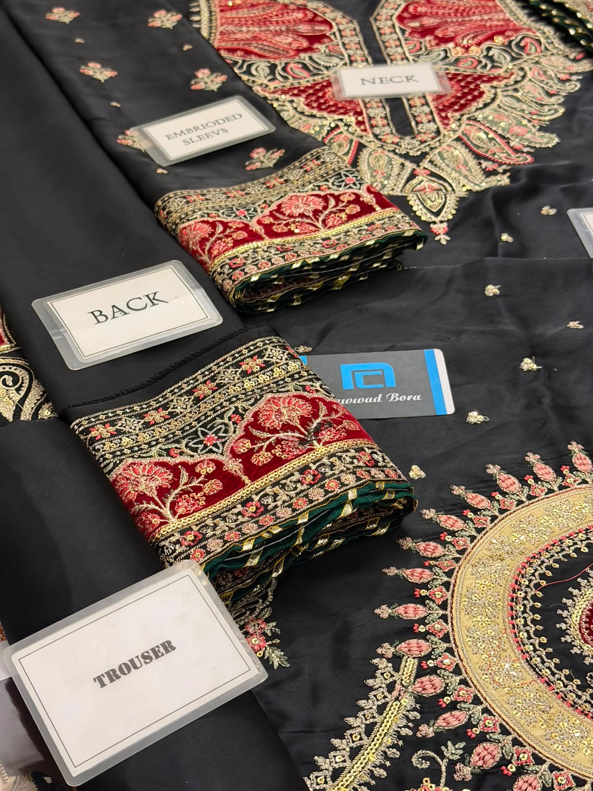 Embroidered Silk 3-Piece Suit – Luxury Kaftan Collection — original image 3