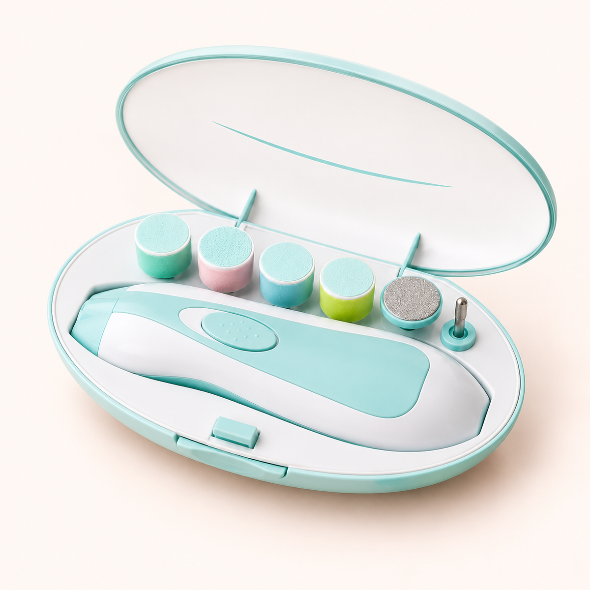 6-in-1 electric baby nail trimmer kit in case