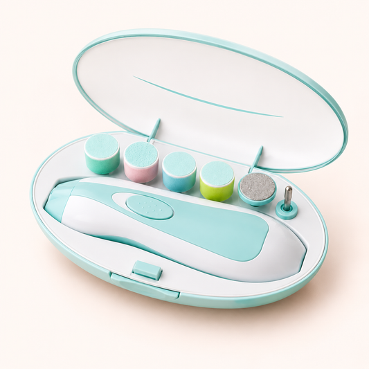 6-in-1 electric baby nail trimmer kit in case