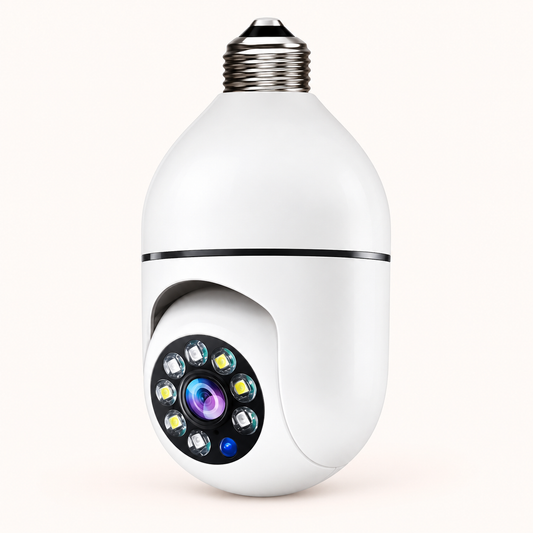 Wi-Fi 360 degree bulb security camera