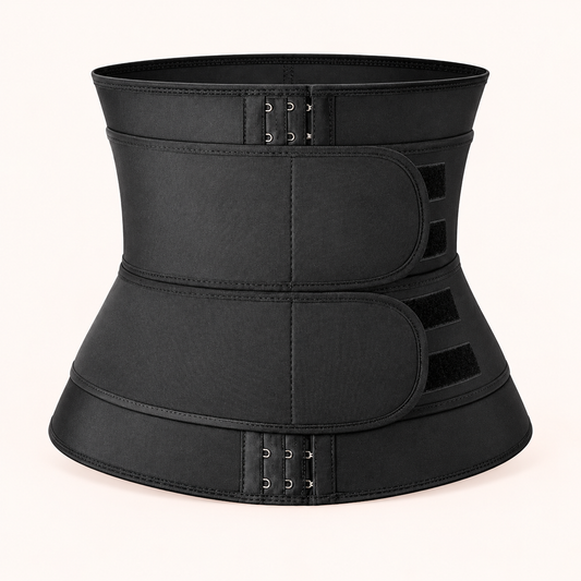 Black waist trainer slimming belt